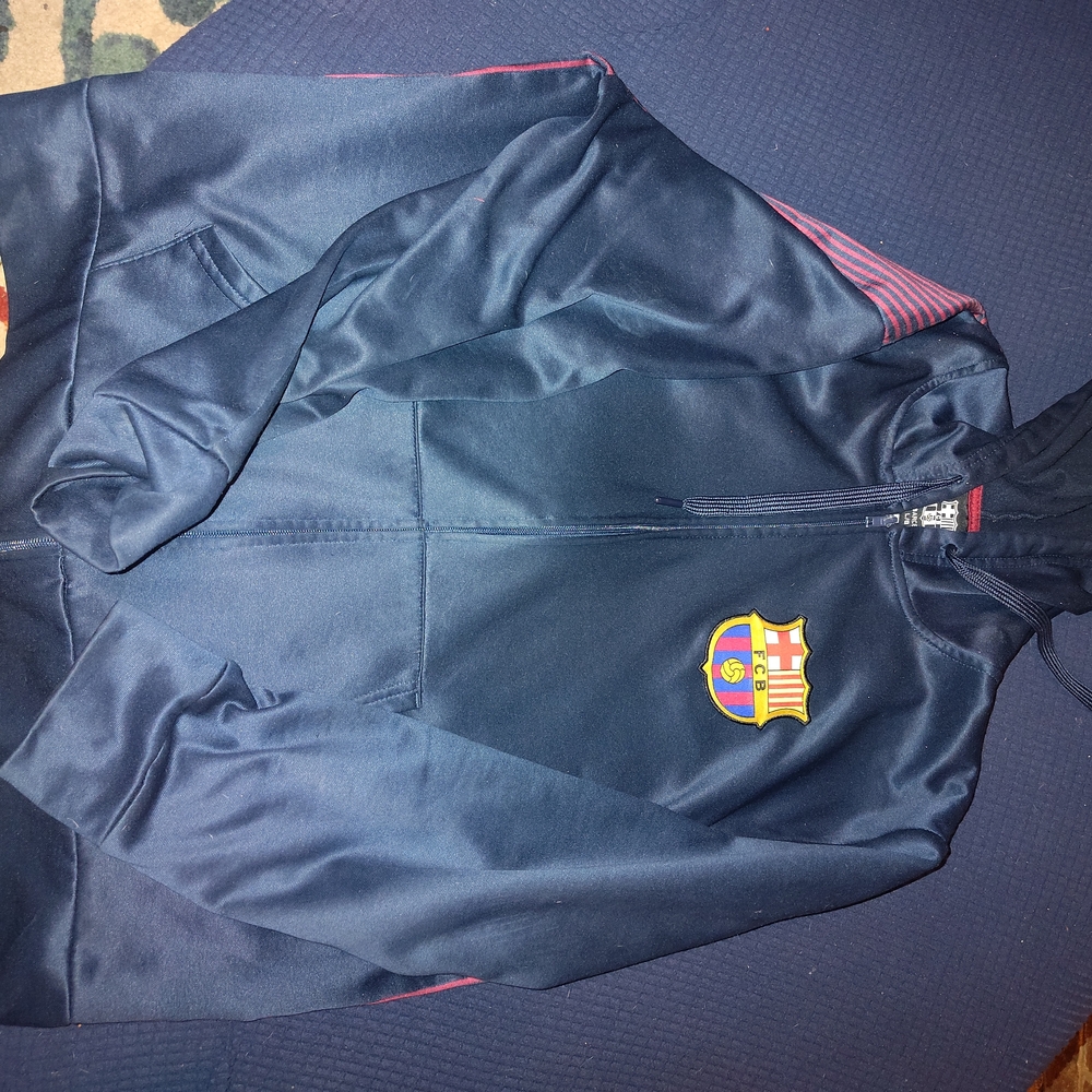 Navy Blue Hoodie with Emblem
